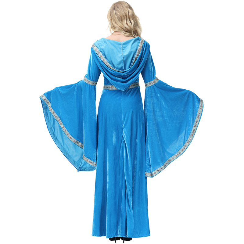 Halloween costume: Retro European medieval style, pink and blue court dress, tea party princess gown