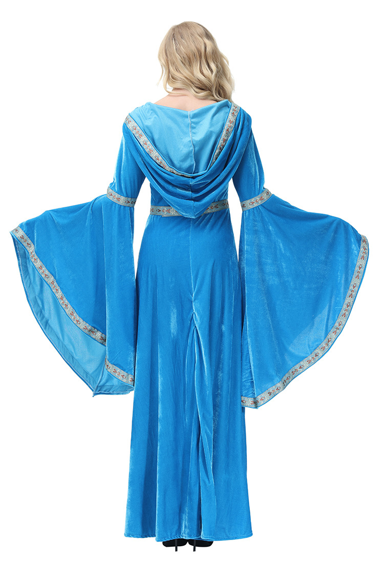 Halloween costume: Retro European medieval style, pink and blue court dress, tea party princess gown