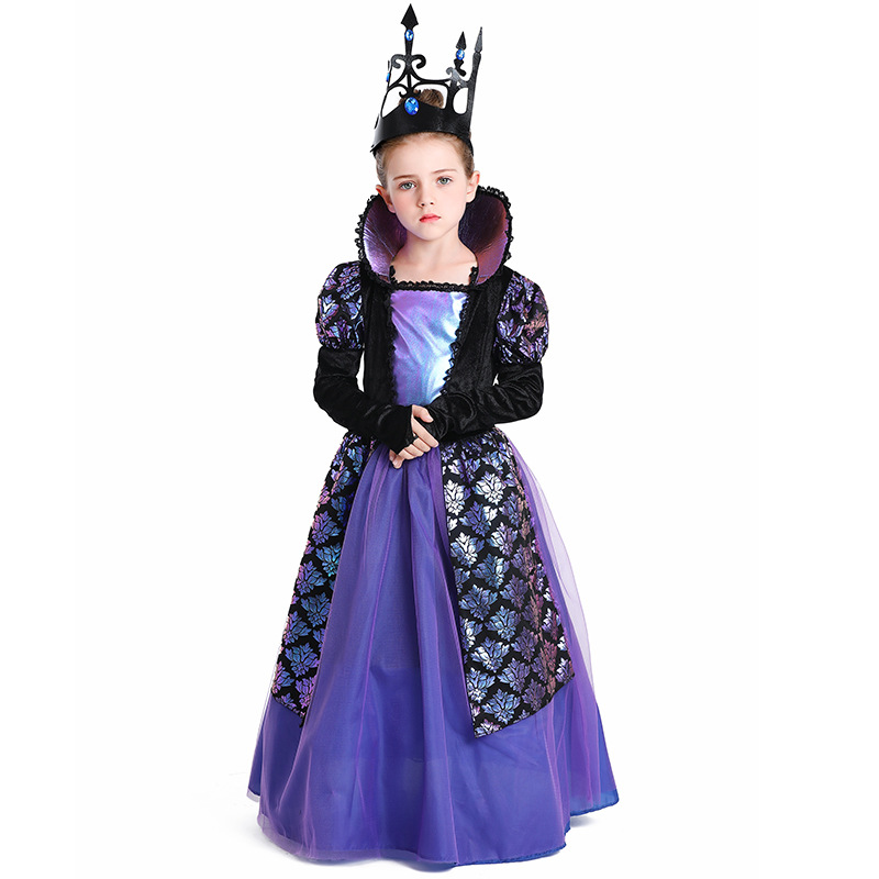 Halloween children's costume Twilight Princess medieval purple court dress