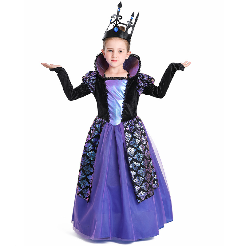 Halloween children's costume Twilight Princess medieval purple court dress