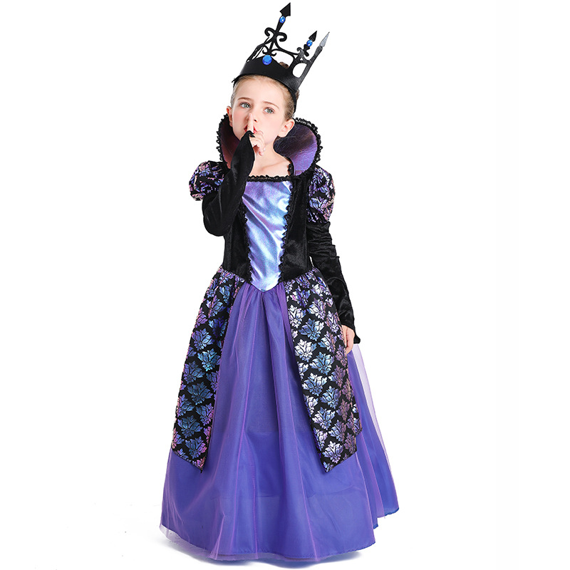 Halloween children's costume Twilight Princess medieval purple court dress