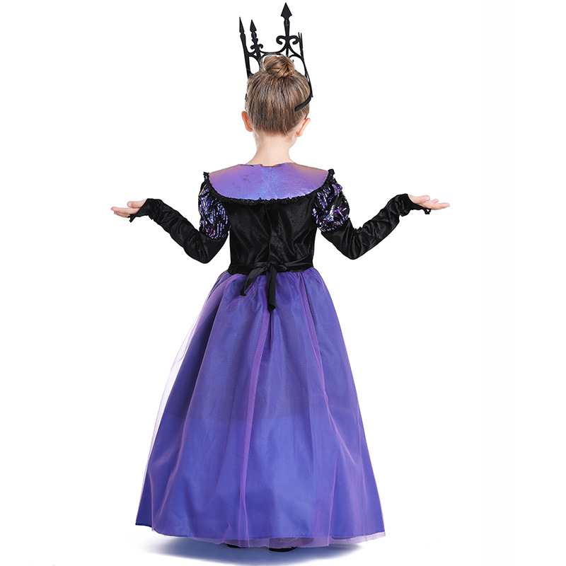 Halloween children's costume Twilight Princess medieval purple court dress