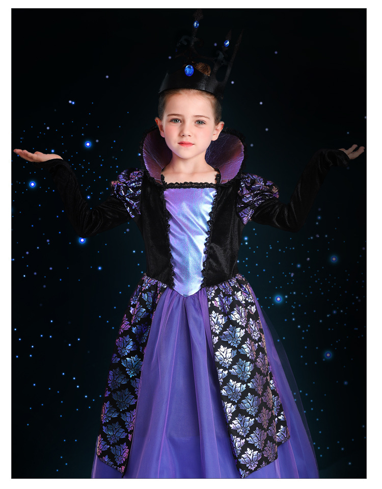 Halloween children's costume Twilight Princess medieval purple court dress