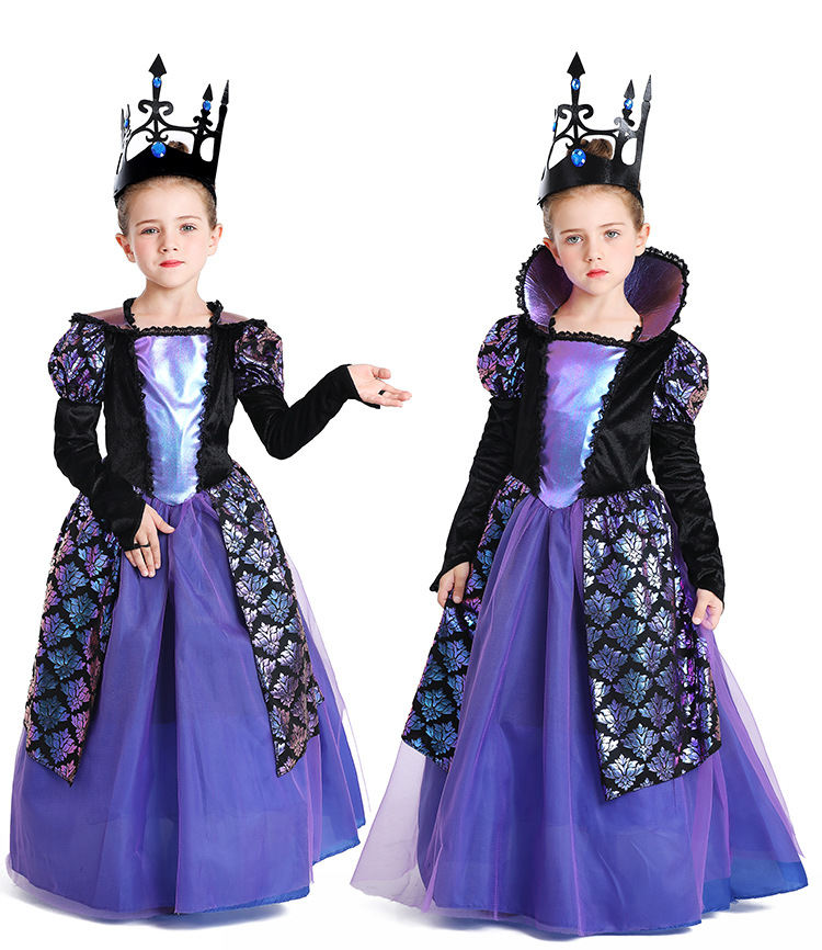 Halloween children's costume Twilight Princess medieval purple court dress