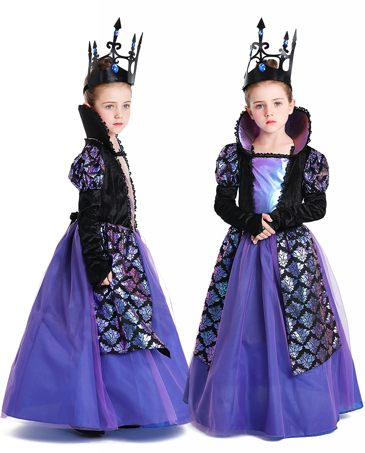 Halloween children's costume Twilight Princess medieval purple court dress