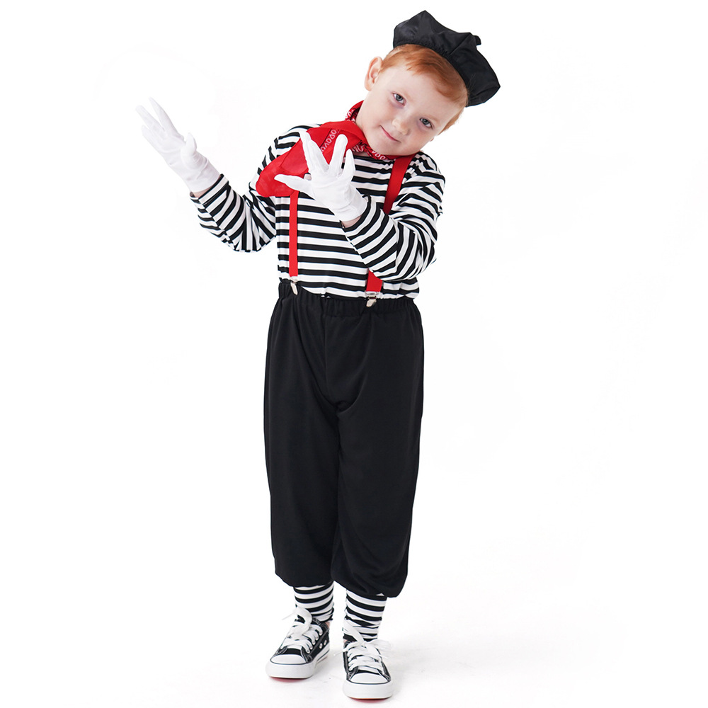 Children's Day mime actor clown costume game costume Halloween comedy stage performance costume