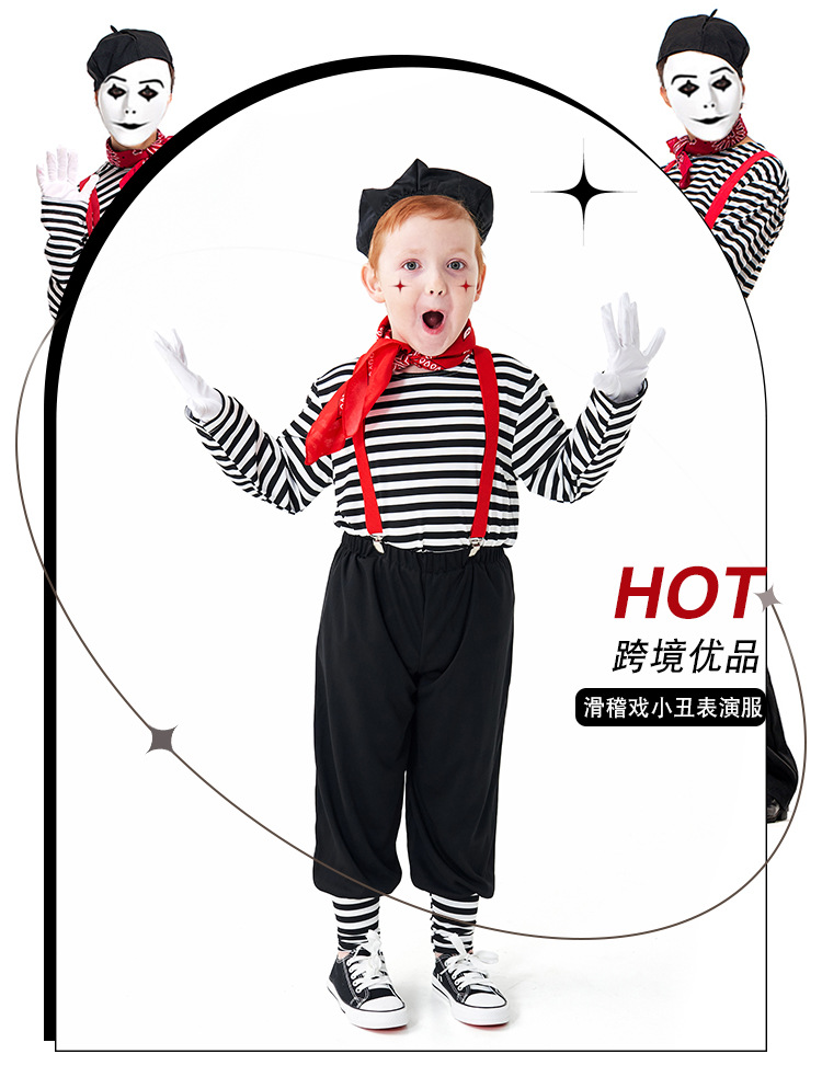 Children's Day mime actor clown costume game costume Halloween comedy stage performance costume