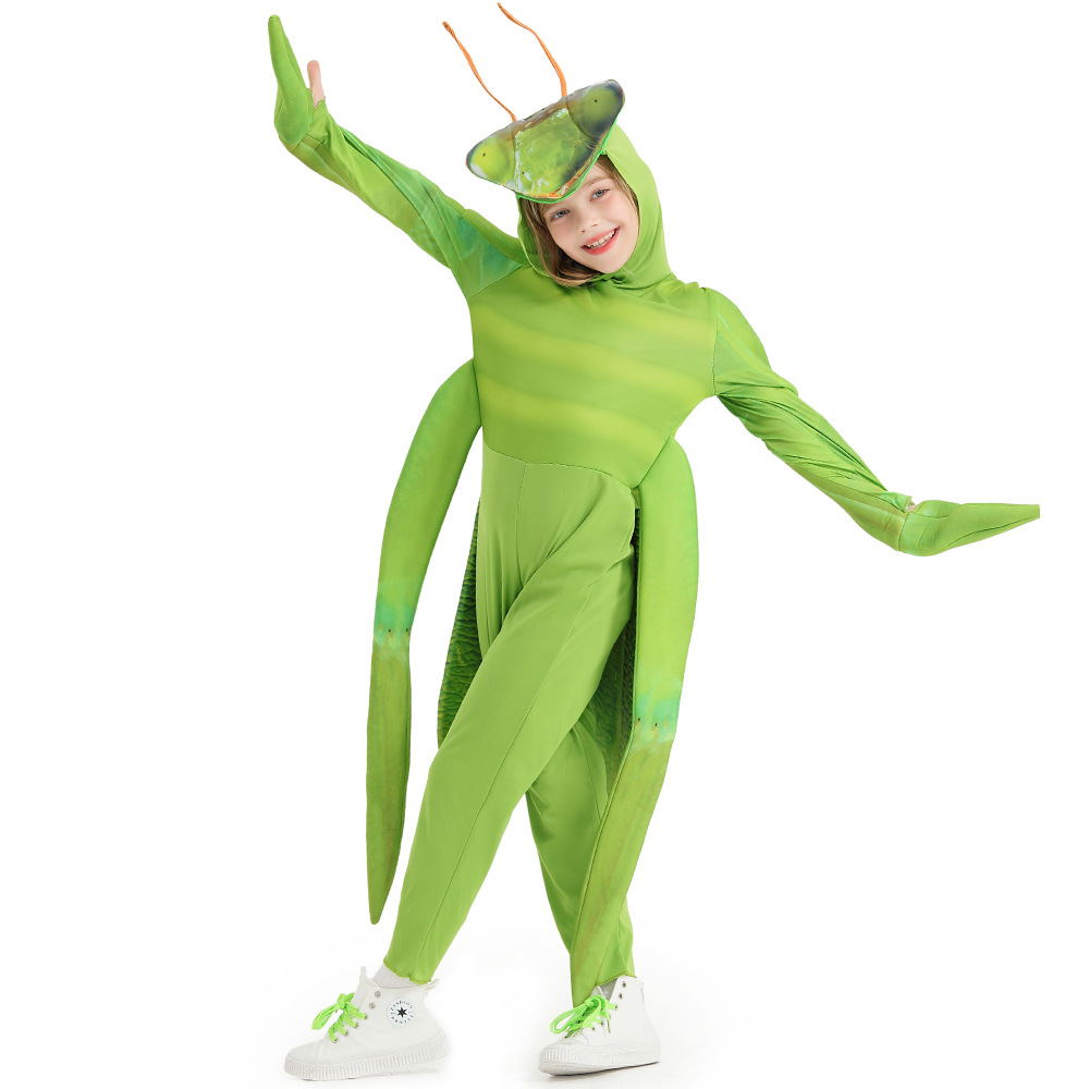 Funny Halloween animal cosplay performance for boys and girls, mantis cosplay costume