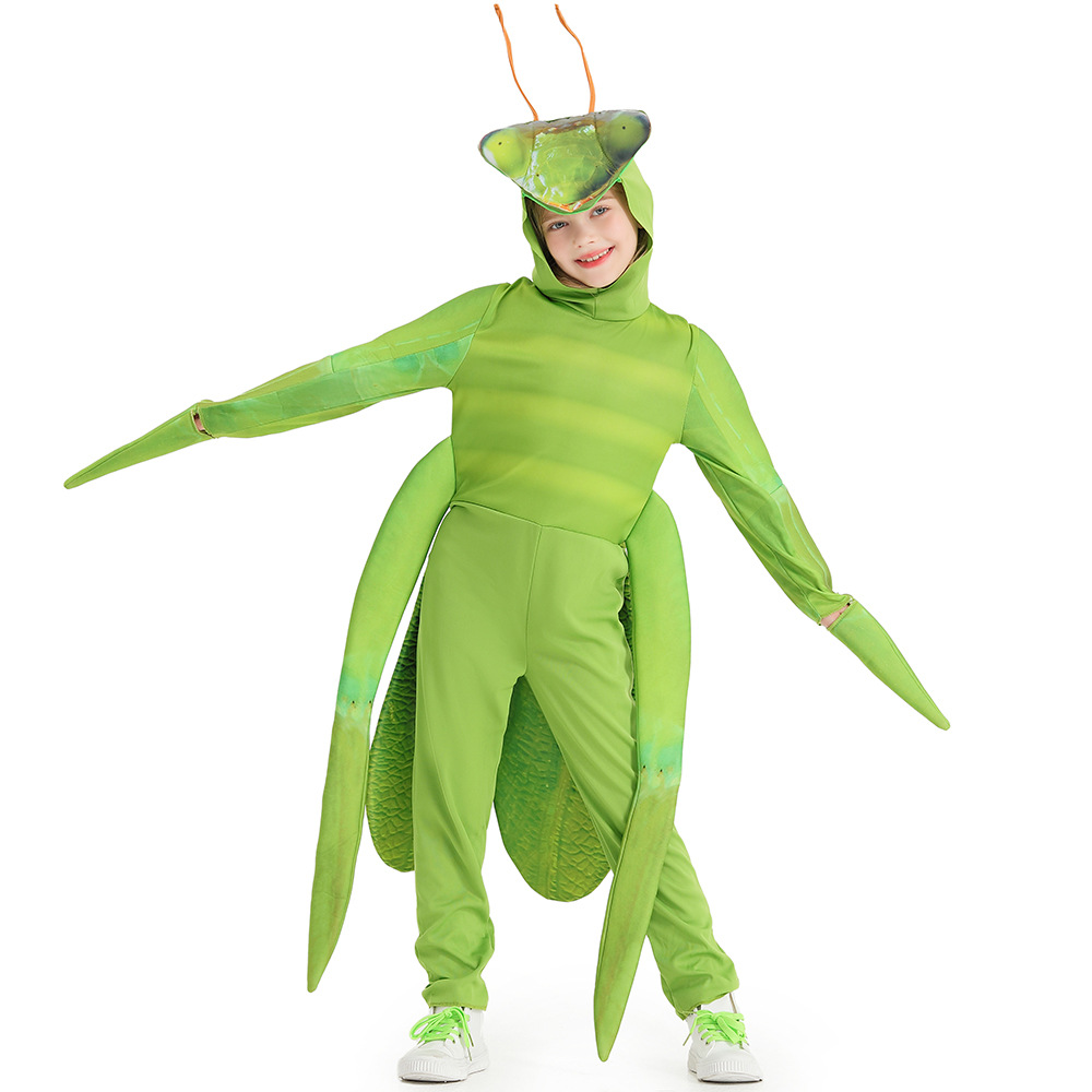Funny Halloween animal cosplay performance for boys and girls, mantis cosplay costume