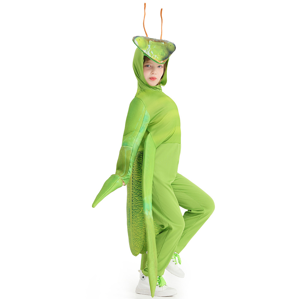 Funny Halloween animal cosplay performance for boys and girls, mantis cosplay costume