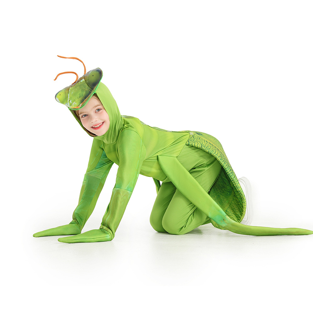 Funny Halloween animal cosplay performance for boys and girls, mantis cosplay costume