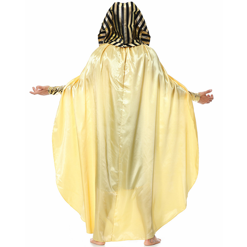 Halloween costumes, Egyptian Pharaoh, golden chieftain cosplay game costumes