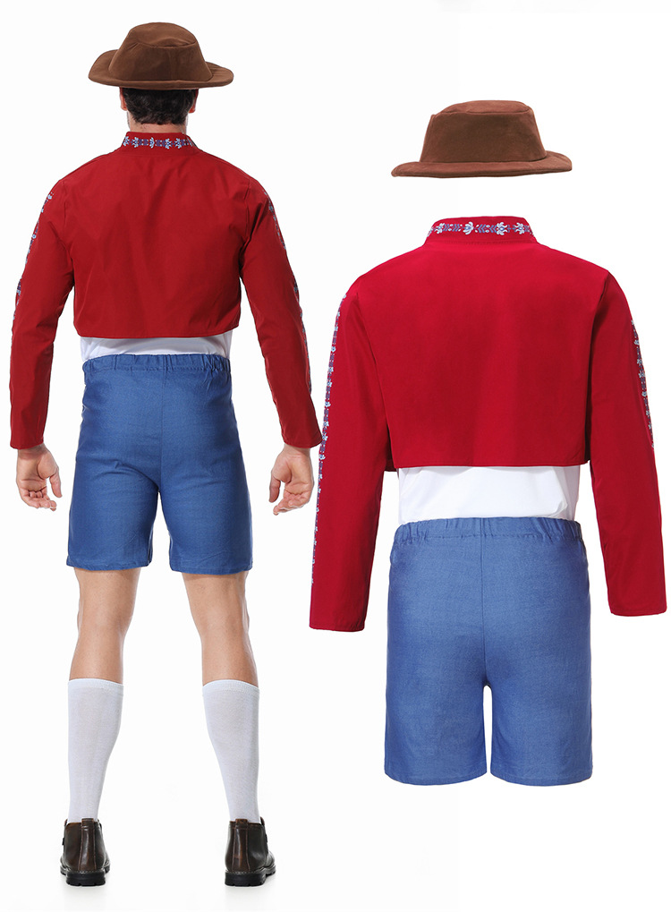 New German Beer Festival Costumes with Printed Spanish Bullfighter Cosplay Costumes