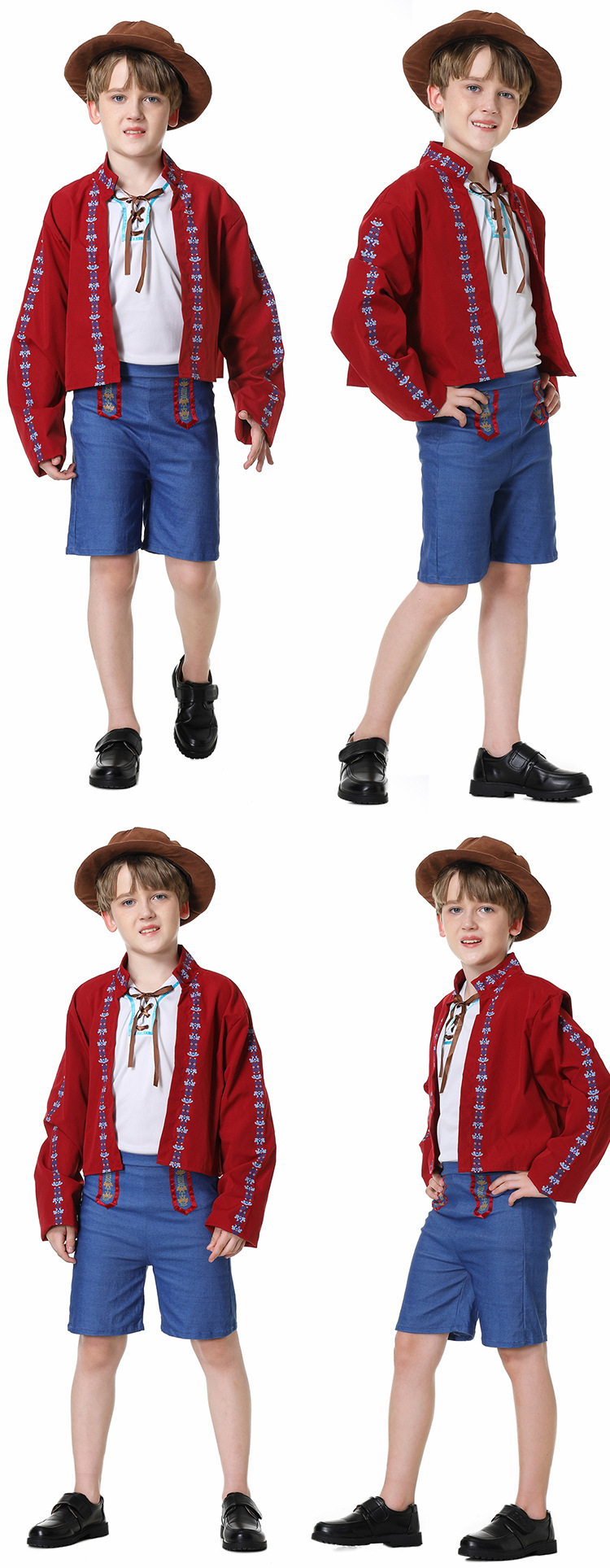 New German Beer Festival Costumes with Printed Spanish Bullfighter Cosplay Costumes
