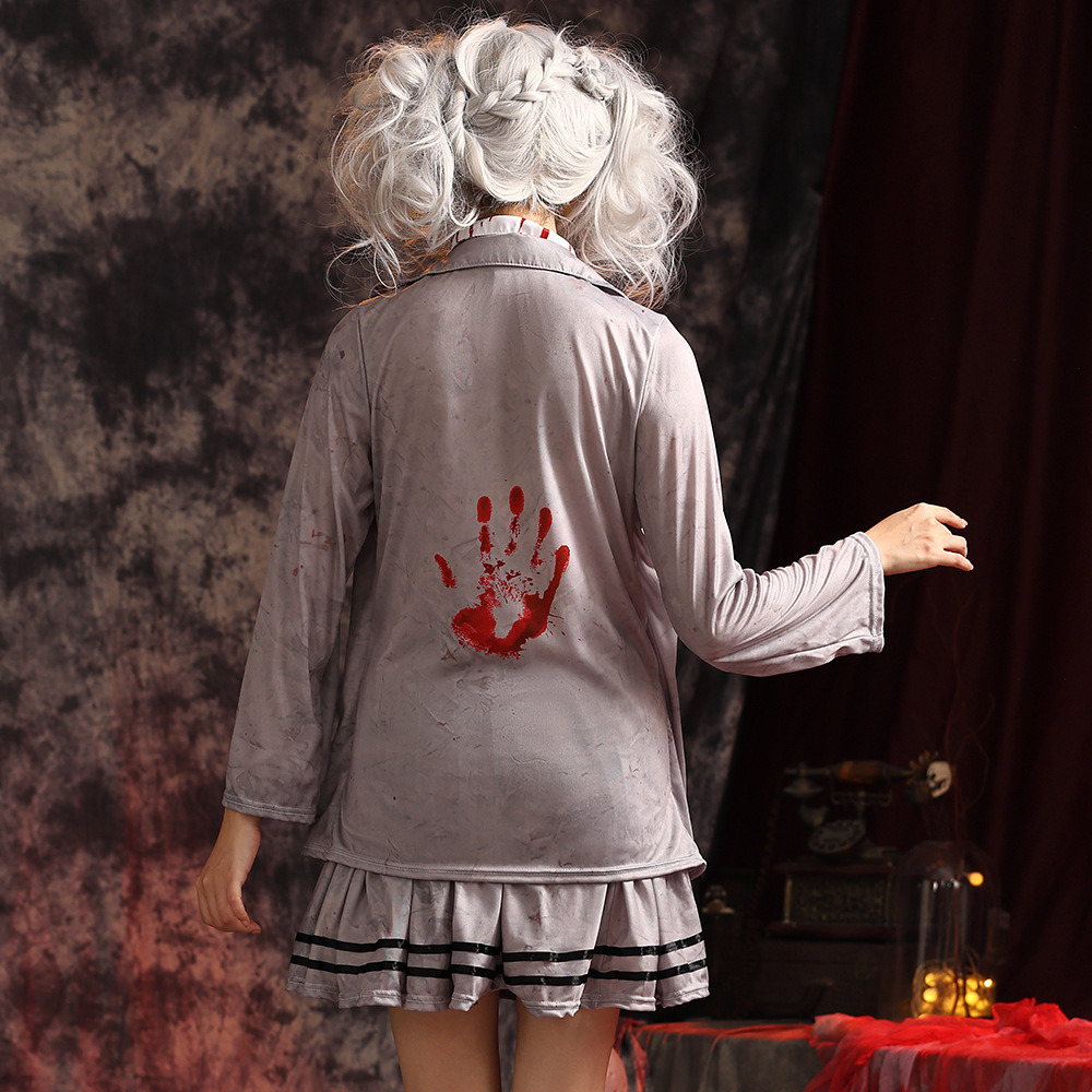 Halloween costumes, ghost festival, zombie academy, gray student, vampire cosplay, zombie girl clothes