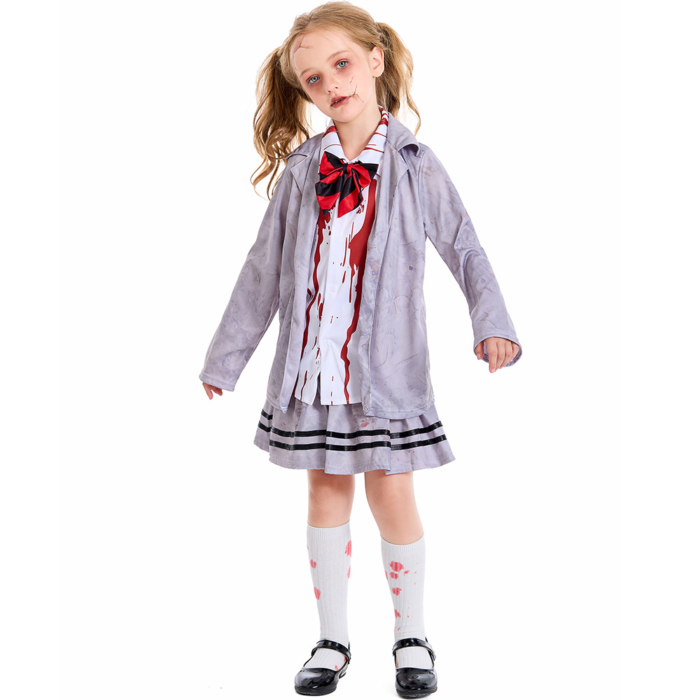 Halloween costumes, ghost festival, zombie academy, gray student, vampire cosplay, zombie girl clothes