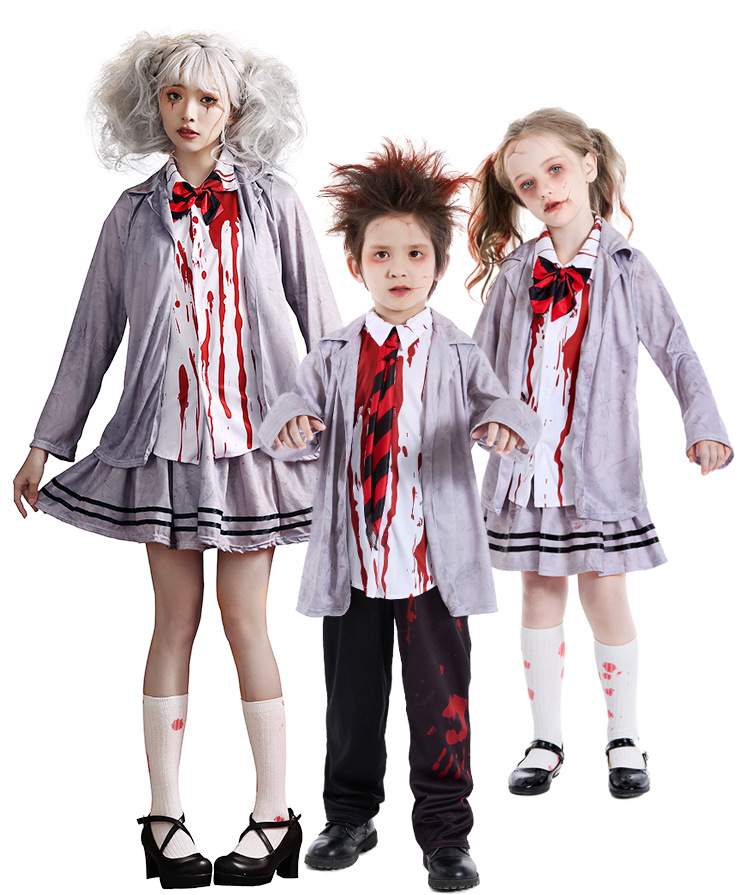 Halloween costumes, ghost festival, zombie academy, gray student, vampire cosplay, zombie girl clothes