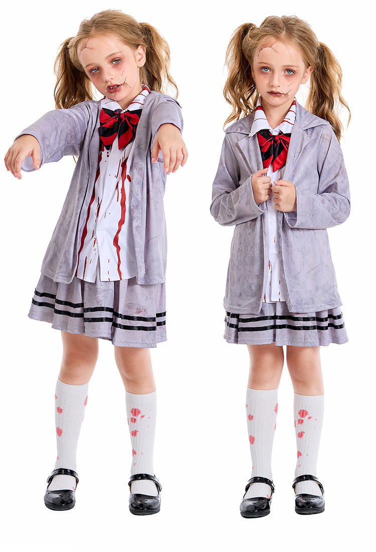 Halloween costumes, ghost festival, zombie academy, gray student, vampire cosplay, zombie girl clothes