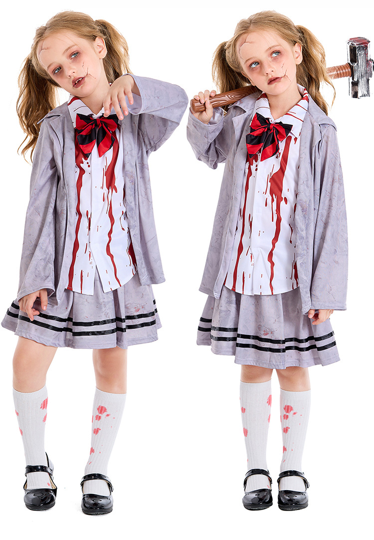Halloween costumes, ghost festival, zombie academy, gray student, vampire cosplay, zombie girl clothes