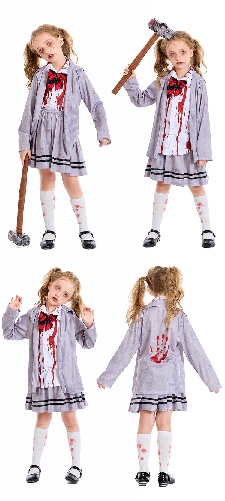 Halloween costumes, ghost festival, zombie academy, gray student, vampire cosplay, zombie girl clothes