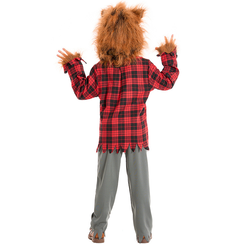 Halloween children's costumes, werewolf and animal costumes, boys' performance costumes, girls' cosplay of the Big Bad Wolf and Little Red Riding Hood