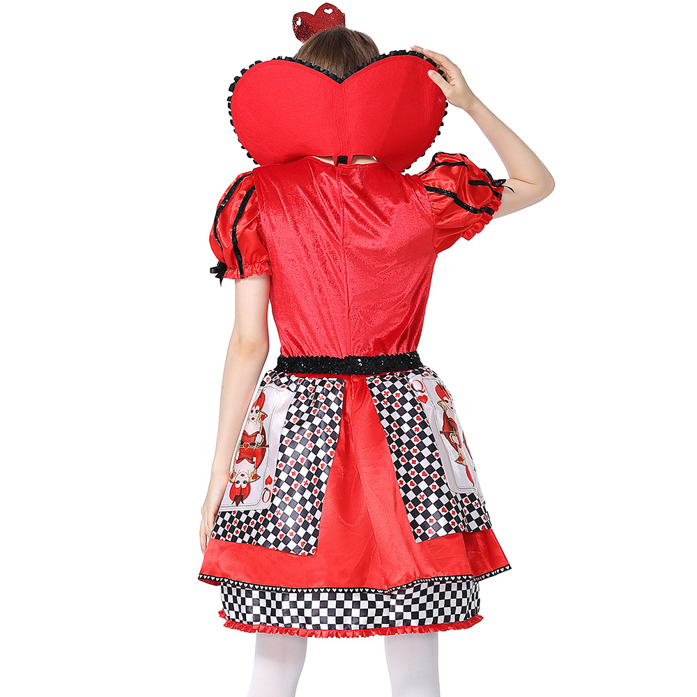 New Halloween costume: Queen of Hearts cosplay Alice in Wonderland poker tutu skirt