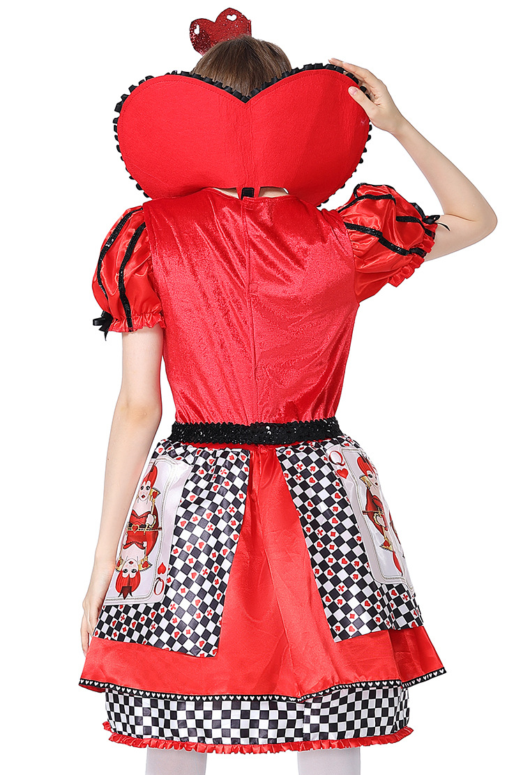 New Halloween costume: Queen of Hearts cosplay Alice in Wonderland poker tutu skirt