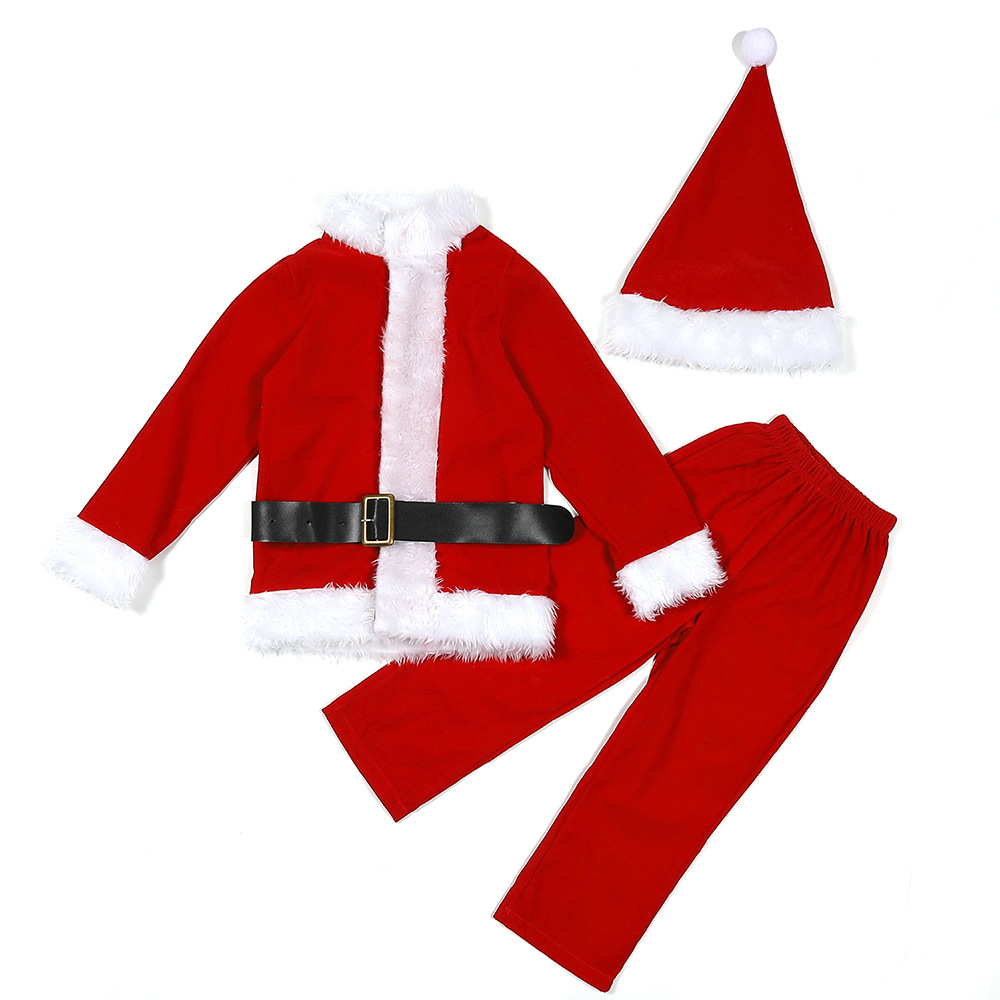 New Christmas costumes for adults and children, Santa Claus party costumes, stage costumes, role-playing outfits.