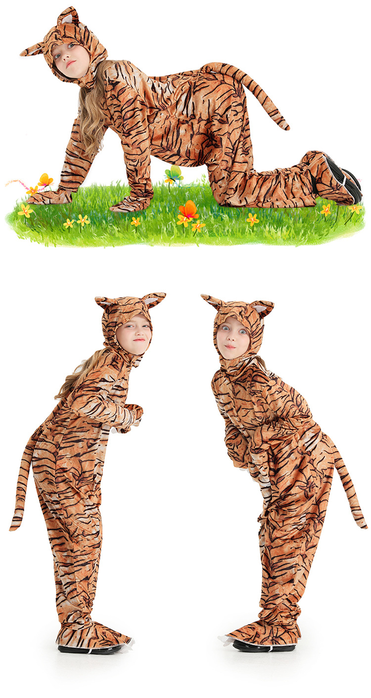 Halloween costume cosplay cute little tiger animal costume Children's Day stage play performance costume