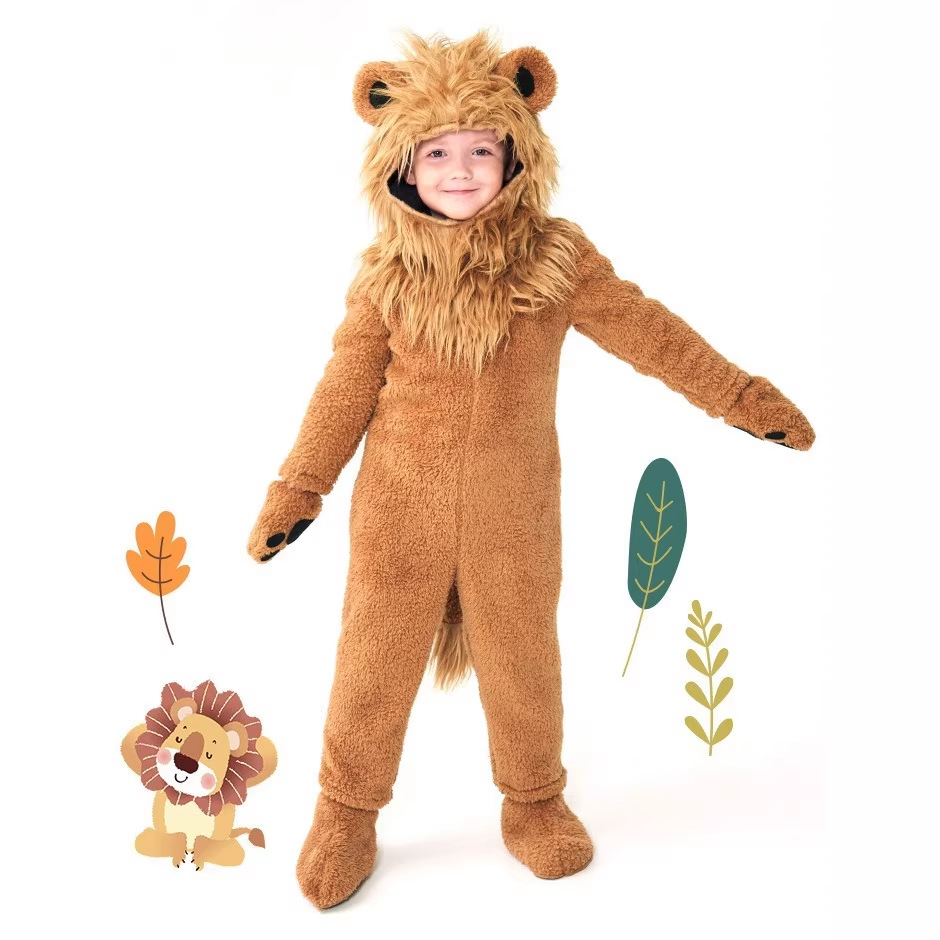 Halloween costume cosplay cute little lion animal fur costume Children's Day stage play performance costume