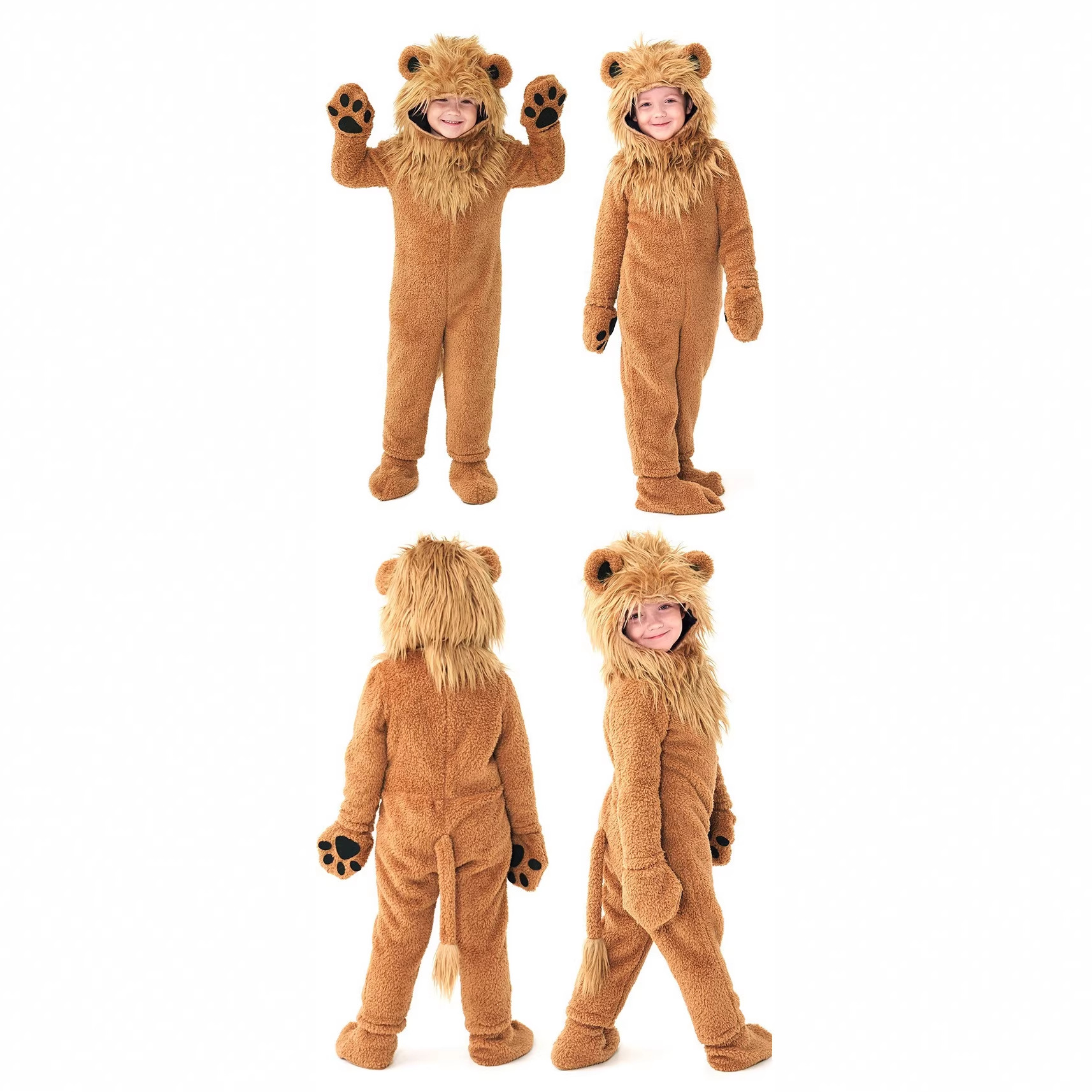 Halloween costume cosplay cute little lion animal fur costume Children's Day stage play performance costume