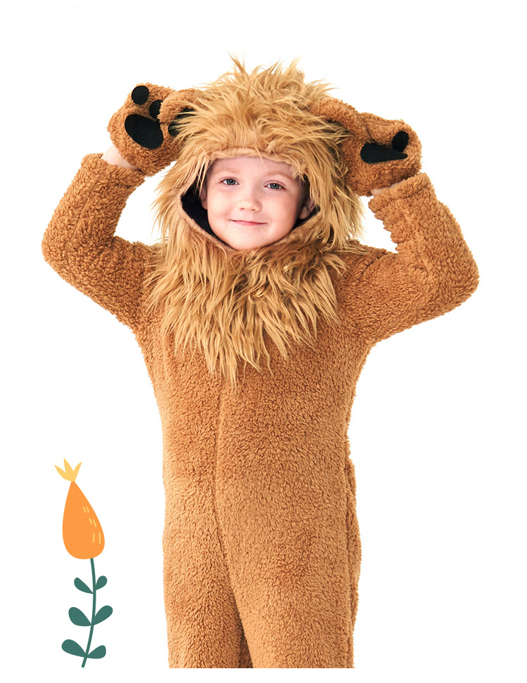 Halloween costume cosplay cute little lion animal fur costume Children's Day stage play performance costume