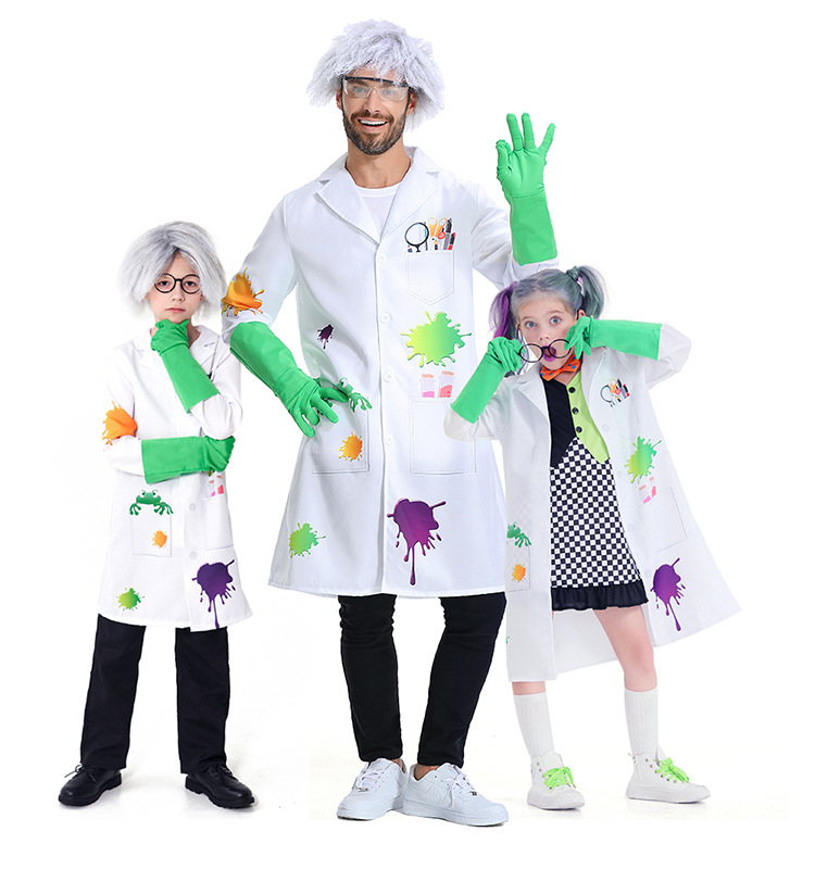 Halloween costumes: Mad scientist, animal researcher, Frankenstein's monster cosplay