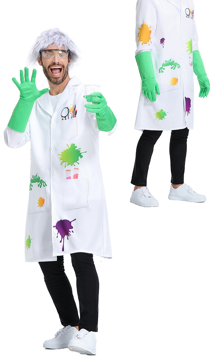 Halloween costumes: Mad scientist, animal researcher, Frankenstein's monster cosplay