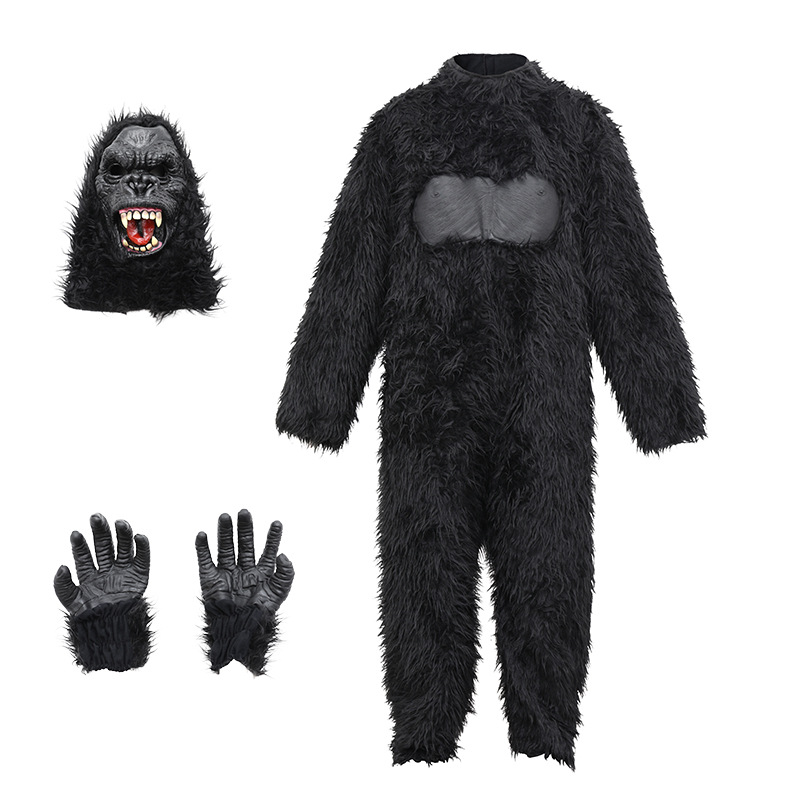 Halloween costume styles, animal costumes, King Kong chimpanzee performance costumes