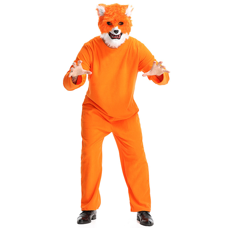 Halloween animal fox costume, cunning Mr. Fox stage story performance costume