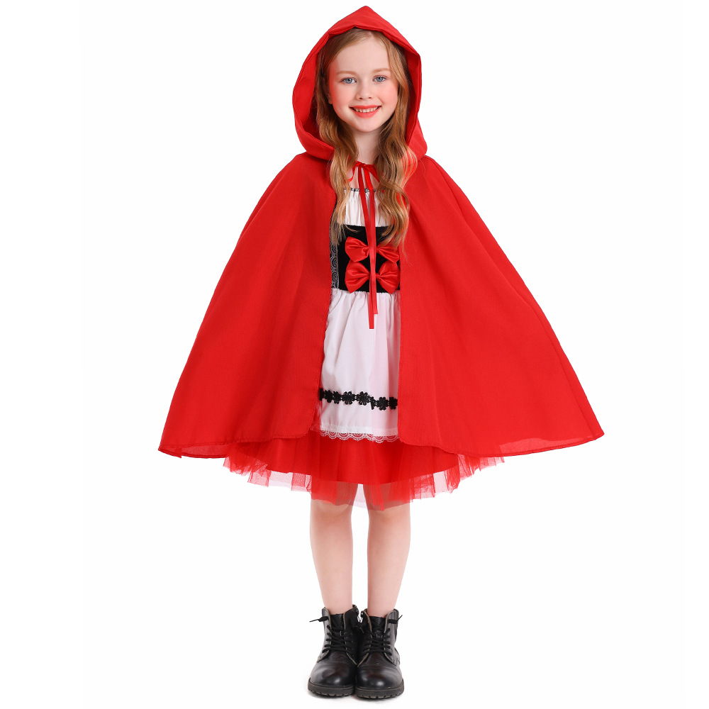 Halloween costumes for girls, new Little Red Riding Hood performance costumes for Halloween masquerade parties.