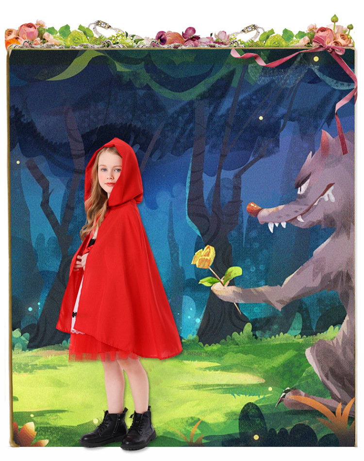 Halloween costumes for girls, new Little Red Riding Hood performance costumes for Halloween masquerade parties.