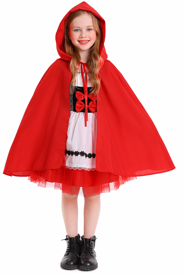 Halloween costumes for girls, new Little Red Riding Hood performance costumes for Halloween masquerade parties.