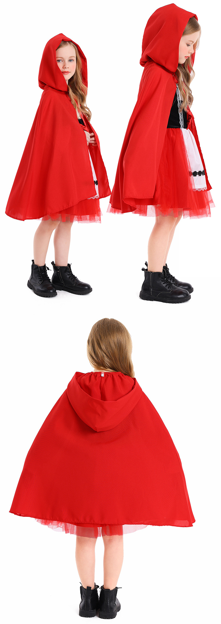 Halloween costumes for girls, new Little Red Riding Hood performance costumes for Halloween masquerade parties.
