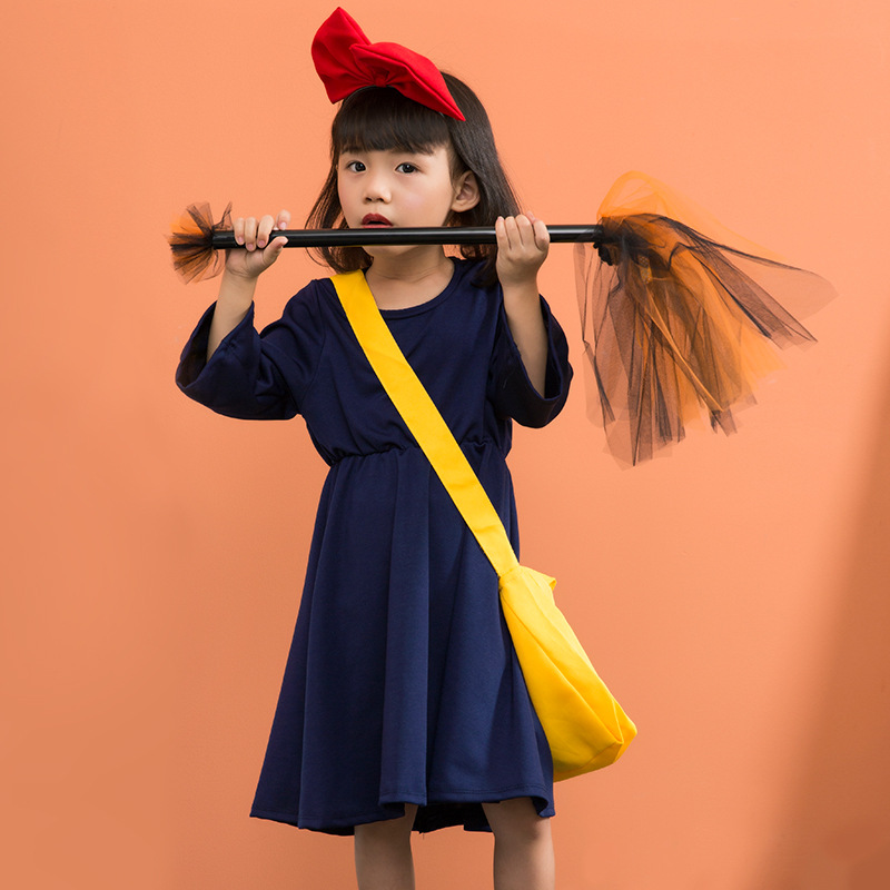 Halloween costume, little witch cosplay dress, children's performance costume, children's cartoon Kiki clothes