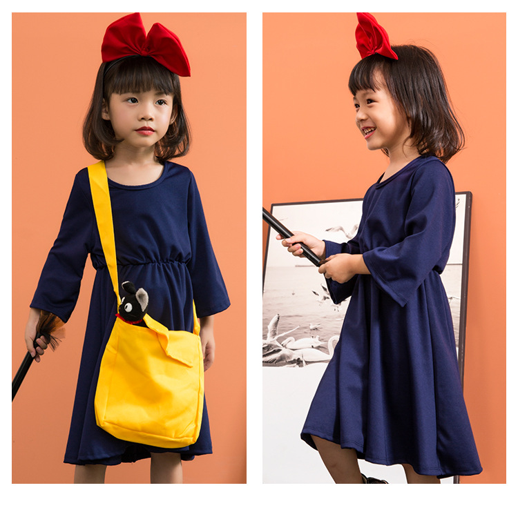Halloween costume, little witch cosplay dress, children's performance costume, children's cartoon Kiki clothes