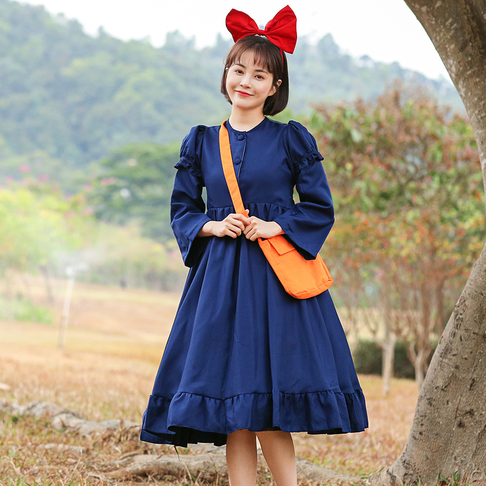 Parent-child anime role-playing costumes, adult 2D cosplay, Little Witch Kiki Halloween costume