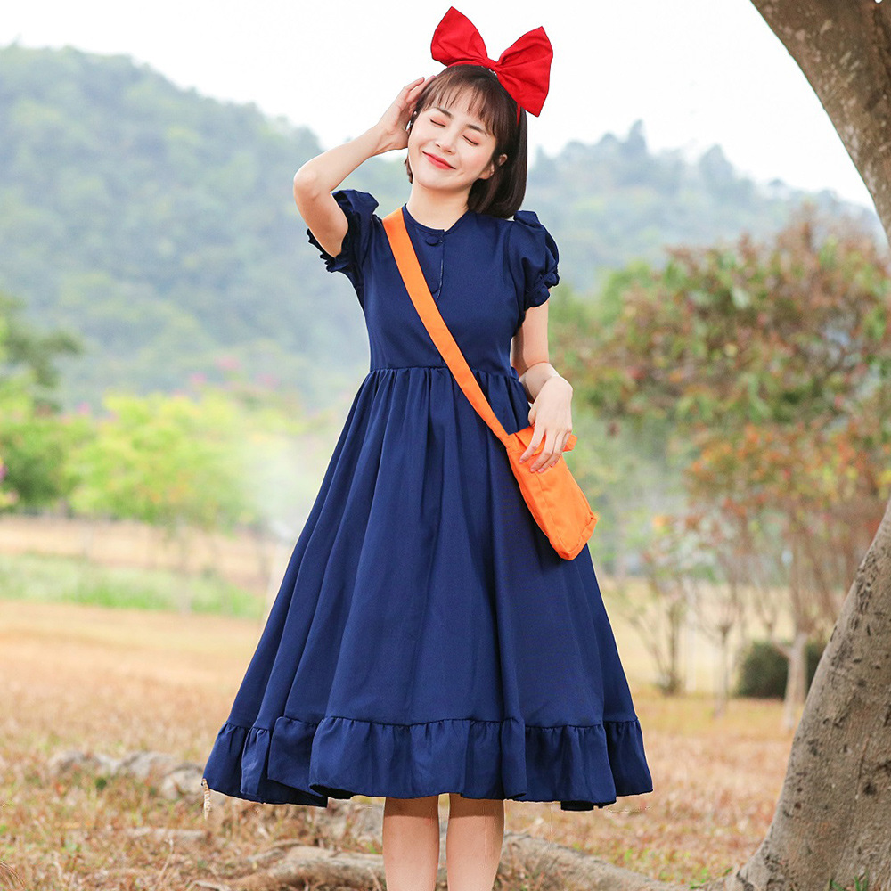 Parent-child anime role-playing costumes, adult 2D cosplay, Little Witch Kiki Halloween costume