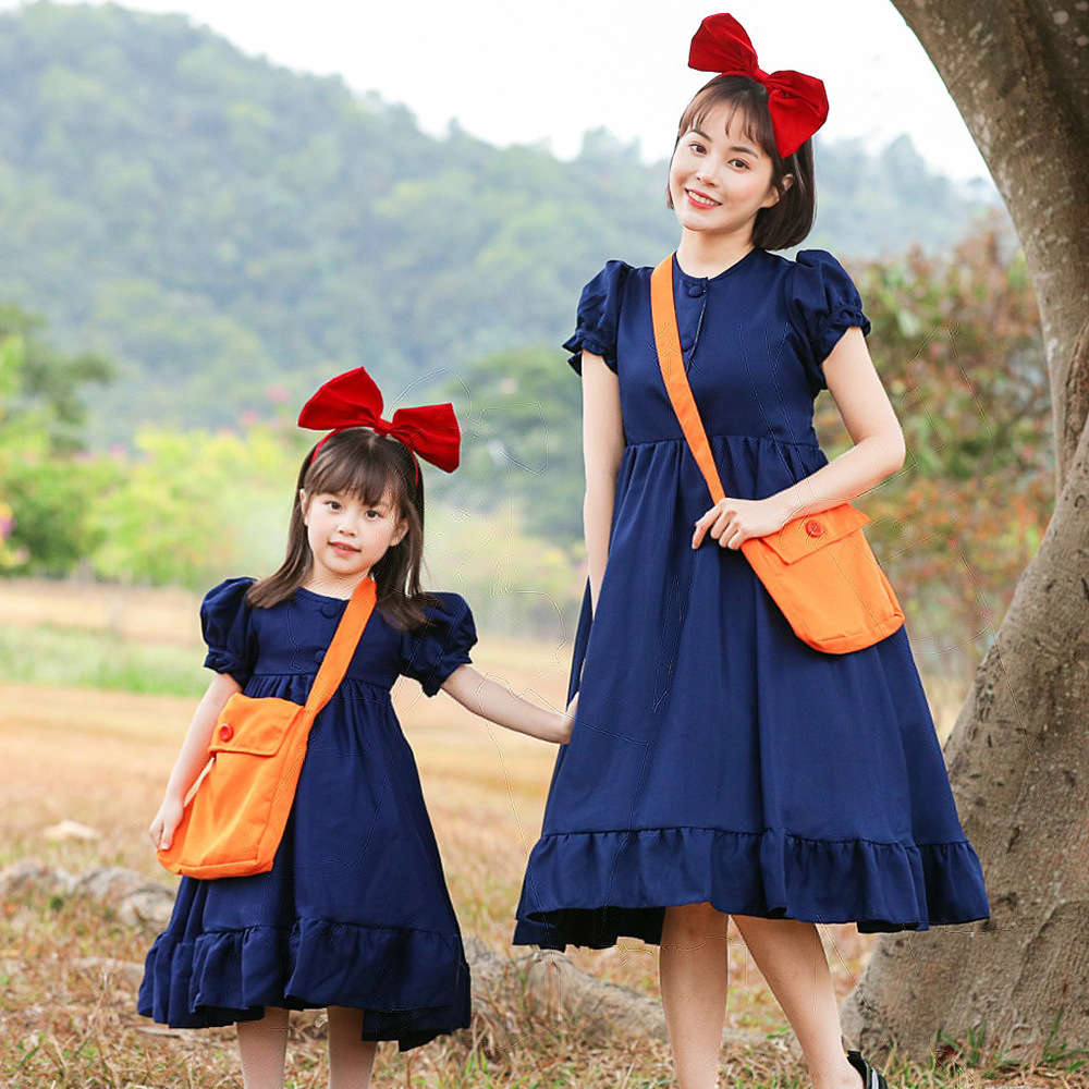 Parent-child anime role-playing costumes, adult 2D cosplay, Little Witch Kiki Halloween costume