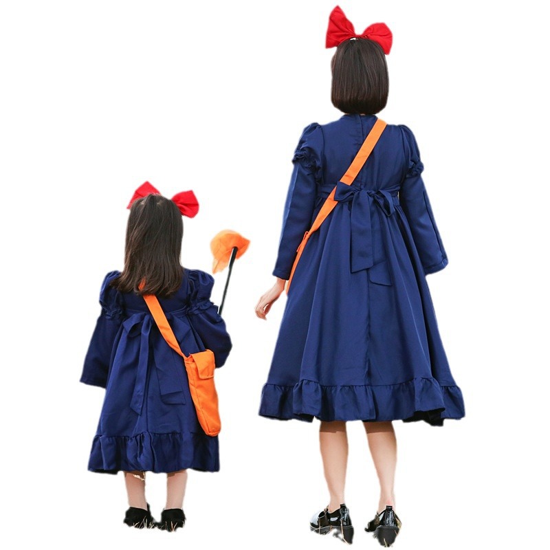 Parent-child anime role-playing costumes, adult 2D cosplay, Little Witch Kiki Halloween costume