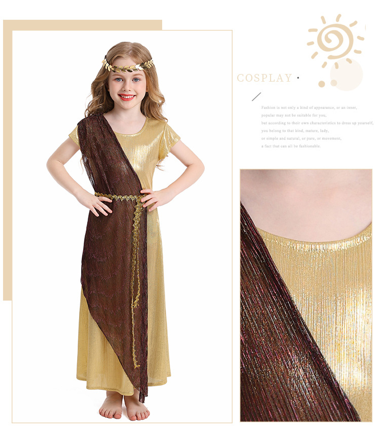 Children's Day costume: Ancient Greek and Roman mythology cosplay goddess role-playing costume, Cleopatra costume