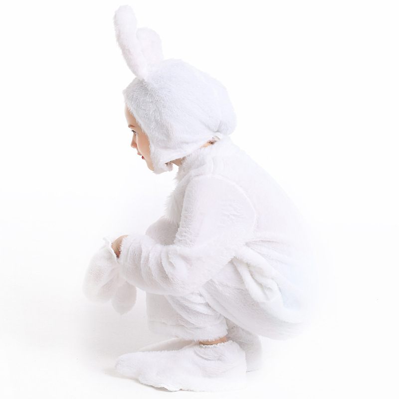 Halloween costumes for kids, cute plush bunny animal costumes, forest stage performance costumes, onesie pajamas
