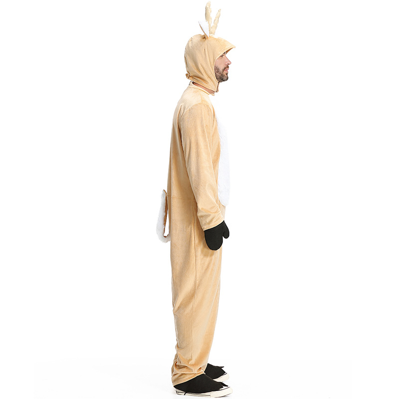 Plus Size Men's Reindeer Costume Christmas Animal Dress Pajama Party Outfit