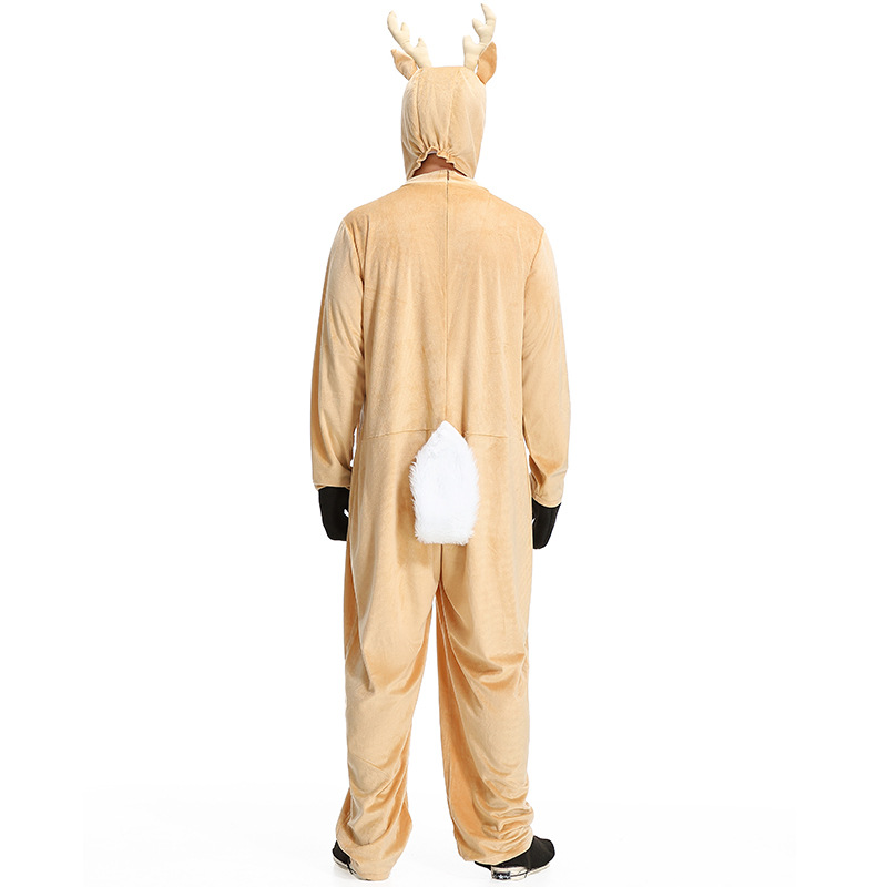 Plus Size Men's Reindeer Costume Christmas Animal Dress Pajama Party Outfit